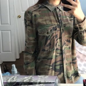 Camouflaged button up shirt